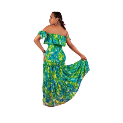 Women - Jungle Cut Out - Maxi Dress - Mi Amor - Tropical Green