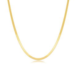 Necklace - Carmen Necklace - 16k - Gold Plated - Sterling Silver - Herringbone Necklace - 40cm length